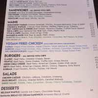 Updated menu as of 22 May at The Rose in South East London