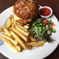 Fried seitan chicken burger at The Rose in South East London