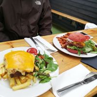 Vegan parma and Vegan BBQ burger at The Rose in South East London