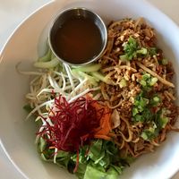 Vegan vermicelli bowl (Super good!) Served cold.  at Ava Street Cafe in Baton Rouge