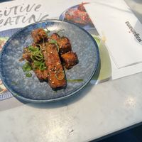Sticky vegan ribs  at LHR - Wagamama - T5 in West London