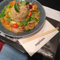 Coconut curry (I asked change tofu to veggies), it was so good. 2023 September. at LHR - Wagamama - T5 in West London