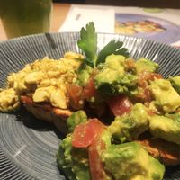Avocado toast with scrambled tofu at LHR - Wagamama - T5 in West London