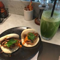 Mixed mushroom Hirata steamed buns at LHR - Wagamama - T5 in West London