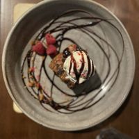 Biscoff brownie  at Hillhead Bookclub in Glasgow