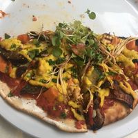 Mouthwatering vegan pizza at PepperVine in Mission Beach