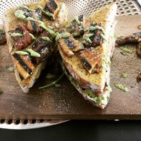 Sizzling Tofu Sandwich  at Back2Nature Vegan Cafe in Brighton