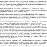 The rest of my review - had to post it this way due to Happy Cow's character limit. at Alibi in Sydney