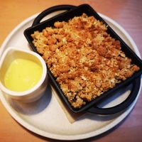 Sangria Crumble with Saffron Custard at Alibi in Sydney