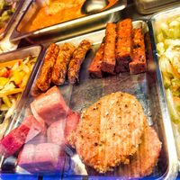 otah stick and burger patty at Su Zhi Yuan 素之缘 in Central Singapore