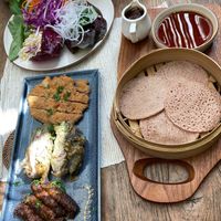 Peking ‘duck’ with pancakes  at Zest Ubud in Ubud