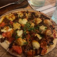 Pizza with jackfruit.  at Zest Ubud in Ubud