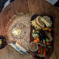 Vegan cheese platter at Zest Ubud in Ubud