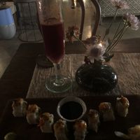 J2 juice, Onion tempura Sushi   at Zest Ubud in Ubud