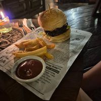 Vegan burger at Zest Ubud in Ubud