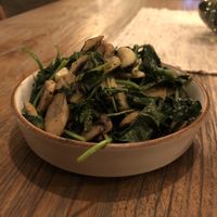 Garlic mushroom and spinach at Zest Ubud in Ubud