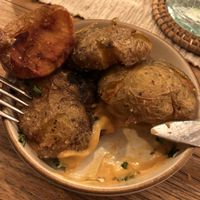 Crushed baby potatoes at Zest Ubud in Ubud