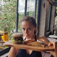 Pulled Jackfruit burger  at Zest Ubud in Ubud