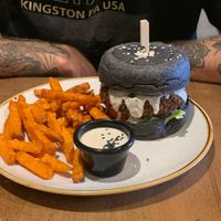 Falafel burger - vegan  at Preach Cafe in Bondi Beach