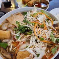 Royal noodle soup at Noble Vegetarian in Sacramento