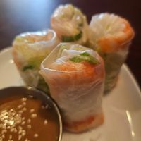 Saigon Rolls with peanut sauce at Noble Vegetarian in Sacramento
