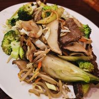 Lucky Chow Mein. Delicious! at Noble Vegetarian in Sacramento