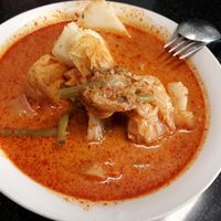 Lontong - eggless (takeaway, not the stall's utensils) at Keat Lim Vegetarian in North Singapore