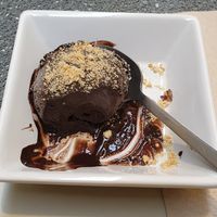 Vegan chocolate ice cream at SAJ in Nice