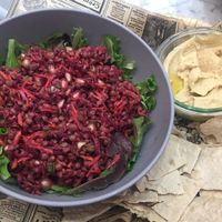 Lentil, beet and pomegranate salad at SAJ in Nice
