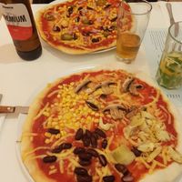 Pizzas at Veganeria in Budapest