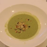 Cream soup at Veganeria in Budapest