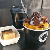 Choc' treat yourself + crumble caramel slice at Acai Brothers in Port Melbourne