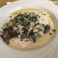 humus with mushrooms  at Gam-Gam in Venice