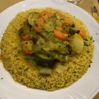 Cous cous with vegetables  at Gam-Gam in Venice