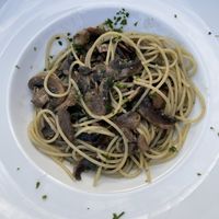 Spaghetti (instead of Papadelle) with Mushrooms  at Gam-Gam in Venice