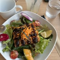 Tempeh rice bowl with teriyaki saucee  at Nourish in Tokyo