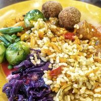 Mix of the main dishes at Vegetalia in Fuengirola