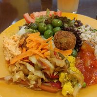 Tasty food with juice at Vegetalia in Fuengirola