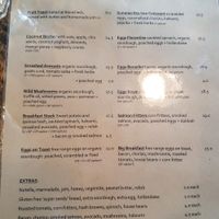 Menu side 1 at Raincheck Lounge in North Hobart