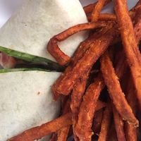 Falafel Wraptor with Sweet Potato Fries!   at The Friendly Toast in Portsmouth