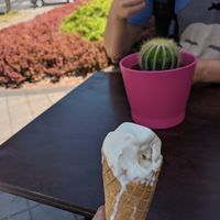 Lody chałwowe/halva ice cream at Kopalnia Lodów Naturalnych in Lubin