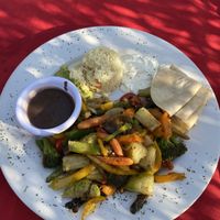 veggie fajitas if you ask  at El Patio House of Music in Isla Mujeres