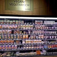 Part of the large veggie section at Zurheide feine Kost in Dusseldorf
