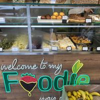 The counter  at Foodie Fresh Market in Rome