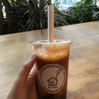 Thai tea with soy milk , they alsoa at Bae Bae's Kitchen in Pittsburgh