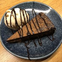 Chocolate orange cake with miso ice cream at Wagamama - Leopold Sq in Sheffield