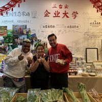 The staff are so friendly and fun! 💚 at Wutai Yun in Beijing