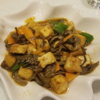 Wild mushrooms and tofu at Wutai Yun in Beijing