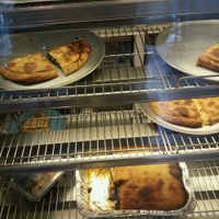 mousaka bottom at Greek Vegan Bakery in Newtown