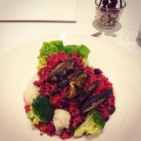 Quinoa beetroot risotto  at Frunatic in Central Singapore
